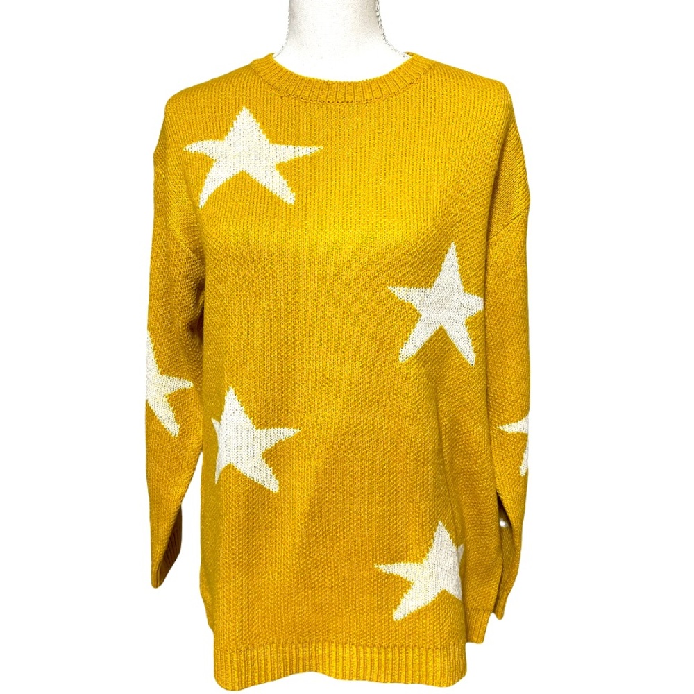 Comfy knit golden star sweater